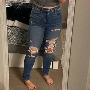 american eagle high rise jeggings